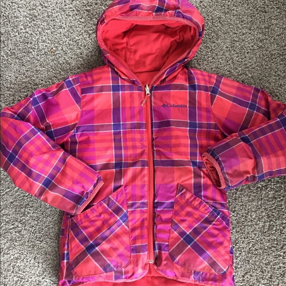 Columbia reversible thick puffer snow jacket 10/12